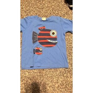 Frugi organic t shirt fish appliqué